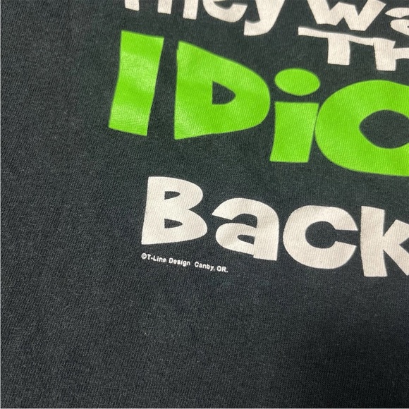 Vintage All Sport Black White Green Village Idiot Novelty Funny Shirt - Picture 8 of 11